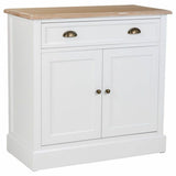 Hall Table with Drawers Alexandra House Living White Brown Zinc Alloy MDF Wood 39 x 80 x 82 cm-0