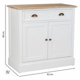 Hall Table with Drawers Alexandra House Living White Brown Zinc Alloy MDF Wood 39 x 80 x 82 cm-6