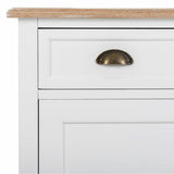 Hall Table with Drawers Alexandra House Living White Brown Zinc Alloy MDF Wood 39 x 80 x 82 cm-2