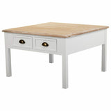 Centre Table Alexandra House Living White Brown Zinc Alloy MDF Wood 80 x 50 x 80 cm-3