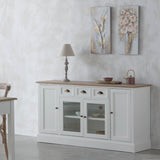 Sideboard Alexandra House Living White Brown Zinc Alloy MDF Wood 40 x 80 x 150 cm-8