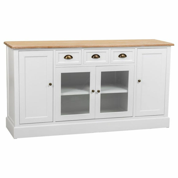 Sideboard Alexandra House Living White Brown Zinc Alloy MDF Wood 40 x 80 x 150 cm-0