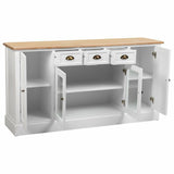 Sideboard Alexandra House Living White Brown Zinc Alloy MDF Wood 40 x 80 x 150 cm-7