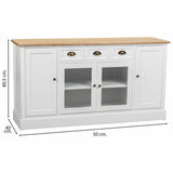 Sideboard Alexandra House Living White Brown Zinc Alloy MDF Wood 40 x 80 x 150 cm-6