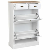 Shoe cupboard Alexandra House Living White Brown 33 x 120 x 80 cm-8