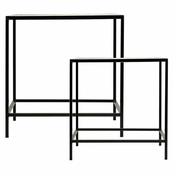 Flower Pot Stand Alexandra House Living Black Iron Tile 37 x 51 x 50 cm 2 Pieces-0