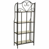 Shelves Alexandra House Living Black Iron Ironwork Tile 27 x 133 x 57 cm-4