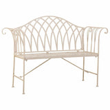 Bench Alexandra House Living White Iron 50 x 88 x 110 cm-0