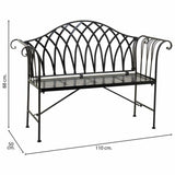 Bench Alexandra House Living Black Iron 50 x 88 x 110 cm-6