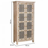 Cupboard Alexandra House Living White Mango wood 40 x 180 x 90 cm-5