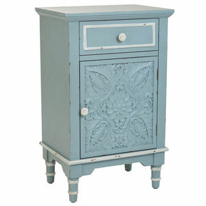 Nightstand Alexandra House Living Blue White 32 x 74 x 46 cm-0