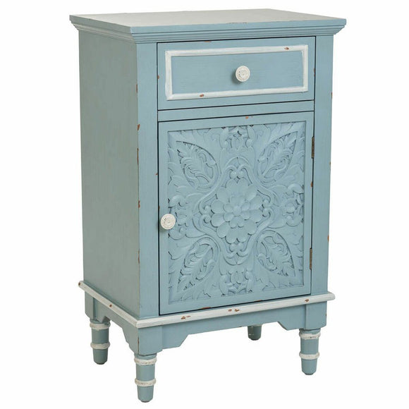 Nightstand Alexandra House Living Blue White 32 x 74 x 46 cm-0