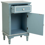 Nightstand Alexandra House Living Blue White 32 x 74 x 46 cm-7