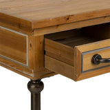 Hall Table with Drawers Alexandra House Living Brown Metal Fir wood MDF Wood 40 x 80 x 122 cm-3