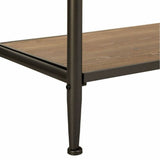 Hall Table with Drawers Alexandra House Living Brown Metal Fir wood MDF Wood 40 x 80 x 122 cm-2