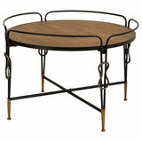 Centre Table Alexandra House Living Brown Metal Fir wood MDF Wood 78 x 53 x 78 cm-0