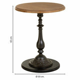 Centre Table Alexandra House Living Black Metal Fir wood MDF Wood 50 x 65 x 50 cm-4