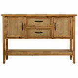 Hall Table with Drawers Alexandra House Living Brown Fir wood MDF Wood 35 x 81 x 122 cm-5