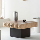 Centre Table Alexandra House Living Brown Fir wood MDF Wood 86 x 46 x 81 cm-7