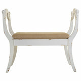 Bench Alexandra House Living White Sponge Fir wood MDF Wood 45 x 78 x 90 cm-4