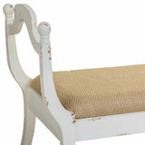 Bench Alexandra House Living White Sponge Fir wood MDF Wood 45 x 78 x 90 cm-2