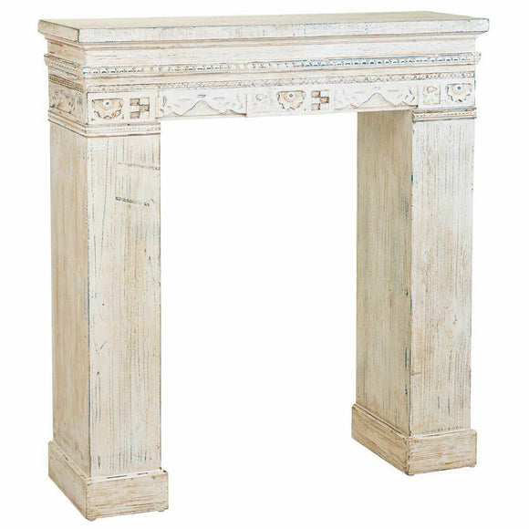 Fireplace Alexandra House Living White Fir wood MDF Wood 30 x 110 x 100 cm-0