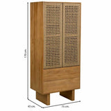 Cupboard Alexandra House Living Brown Rope Fir wood Paolownia wood 45 x 170 x 80 cm 45 x 170 x 75 cm-6