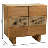 Chest of drawers Alexandra House Living Brown Rope Fir wood Paolownia wood 36 x 75 x 80 cm-6