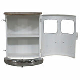 Console Alexandra House Living Van Yellow White Iron Mango wood 32 x 75 x 50 cm-6