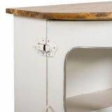 Console Alexandra House Living Van Yellow White Iron Mango wood 32 x 75 x 50 cm-3