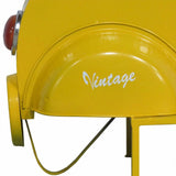 Stool Alexandra House Living Yellow PVC Leather Iron 50 x 75 x 95 cm Motorbike-4