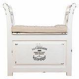 Bench Alexandra House Living White Wood 33 x 73 x 72 cm-5