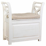 Bench Alexandra House Living White Wood 33 x 73 x 72 cm-4