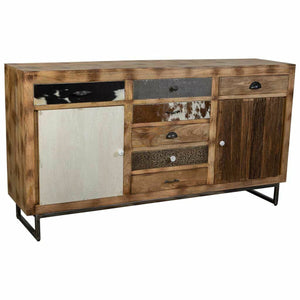 Sideboard Alexandra House Living Brown Wood Metal Iron 47 x 95 x 180 cm-0