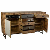 Sideboard Alexandra House Living Brown Wood Metal Iron 47 x 95 x 180 cm-7