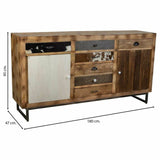 Sideboard Alexandra House Living Brown Wood Metal Iron 47 x 95 x 180 cm-6