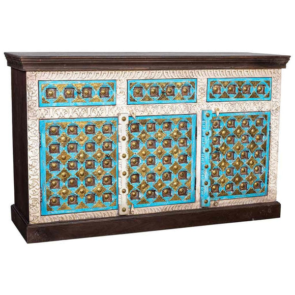 Sideboard Alexandra House Living Brass Mango wood 40 x 150 x 90 cm-0