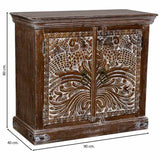 Console Alexandra House Living Brown Mango wood 40 x 90 x 80 cm-6