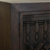 Cupboard Alexandra House Living Brown Wood 35 x 140 x 78 cm-2