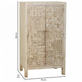 Cupboard Alexandra House Living White Wood 35 x 140 x 78 cm-5