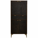 Cupboard Alexandra House Living Brown Wood Iron 40 x 180 x 80 cm-5