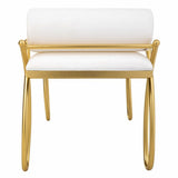 Bench Alexandra House Living Gold Foam Iron MDF Wood 49 x 53 x 112 cm-6