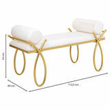 Bench Alexandra House Living Gold Foam Iron MDF Wood 49 x 53 x 112 cm-5