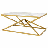 Centre Table Alexandra House Living Gold Metal Paper Iron MDF Wood 60 x 45 x 110 cm-3