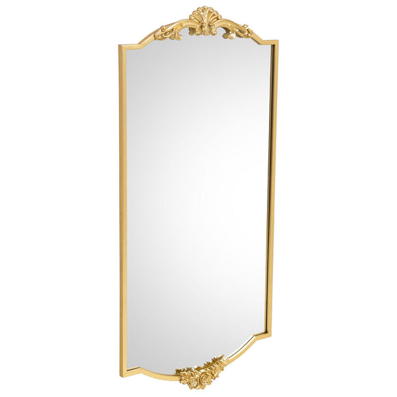 Wall mirror Alexandra House Living Gold Metal Iron Mirror 3 x 107 x 50 cm-0