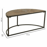 Set of 2 tables Alexandra House Living Brown Iron Fir wood 45 x 40 x 91 cm-6