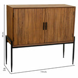 Sideboard Alexandra House Living Brown Iron Plate Fir wood 40 x 99 x 110 cm-6