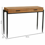 Hall Table with Drawers Alexandra House Living Brown Iron Plate Fir wood 34 x 81 x 120 cm-5