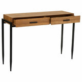 Hall Table with Drawers Alexandra House Living Brown Iron Plate Fir wood 34 x 81 x 120 cm-3