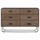 Chest of drawers Alexandra House Living Brown Wood Iron Plate Fir wood 40 x 78 x 120 cm-7